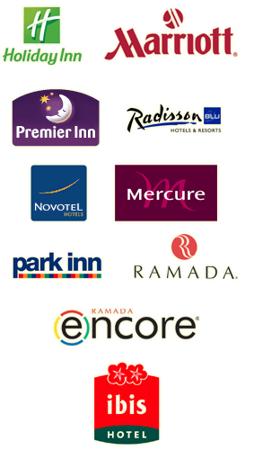 We work with the leading hotel groups